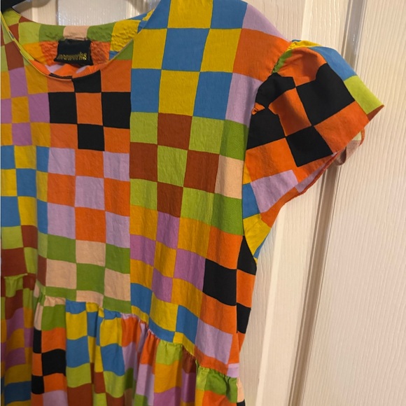 Nooworks Multicolor Checkered Midi Dress - Picture 2 of 9